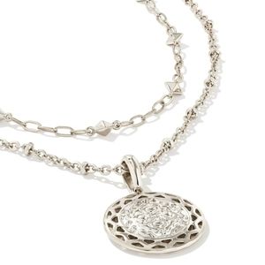 NWT Kendra Scott Silver Harper Multi Strand Necklace